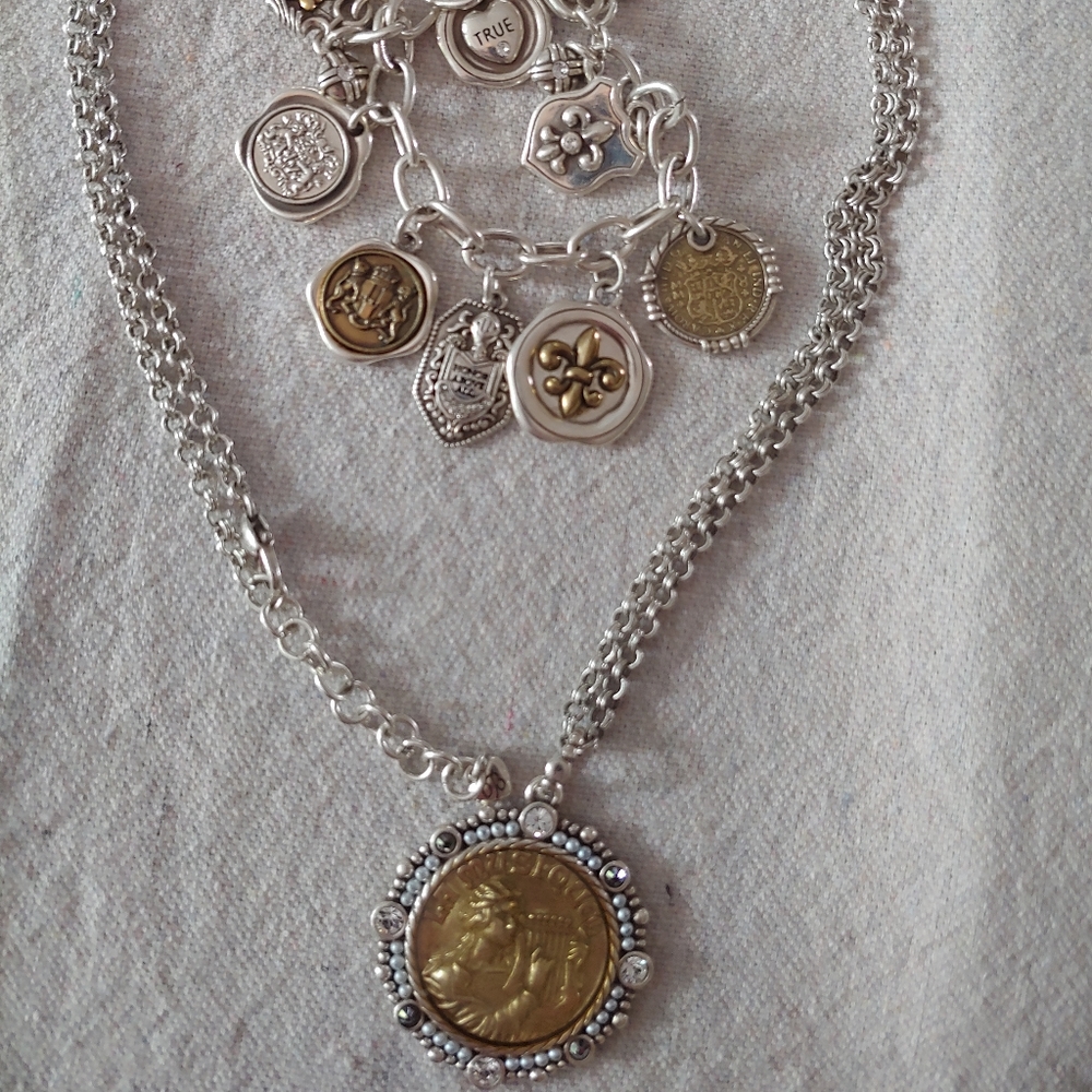 Brighton The Saint Series Necklace and Charm Bracl